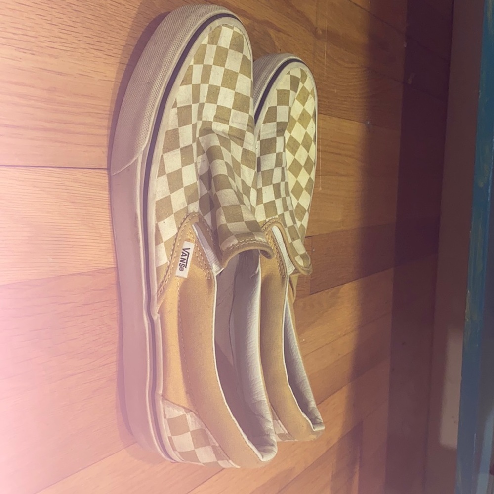 Yellow checkered vans
